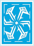 Cool Blue Starburst Geometric Accent Rug