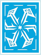 Cool Blue Starburst Geometric Accent Rug