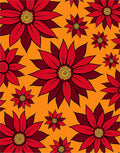 Radiant Red Floral Burst Rug