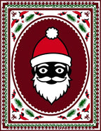 Festive Santa Claus Christmas Ornamental Rug