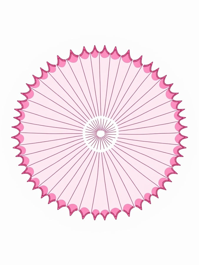 Pink Petal Radiating Mandala Rug