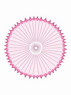 Pink Petal Radiating Mandala Rug