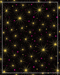 Golden Starburst Black Festive Night Rug