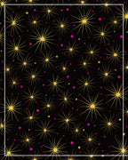 Golden Starburst Black Festive Night Rug