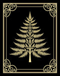 Golden Palm Tree Elaborate Border Rug
