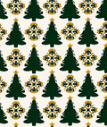 Forest Green Pine Snowflake Charm Rug