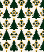 Forest Green Pine Snowflake Charm Rug