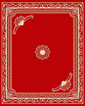 Vibrant Red Floral Medallion Rug