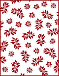 Red Floral Leaf Sprig Arrangement Rug