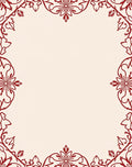 Crimson Floral Border Lace Rug