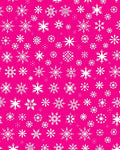Pink White Snowflake Cluster Array Rug