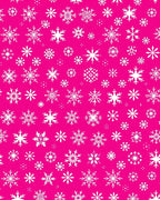 Pink White Snowflake Cluster Array Rug