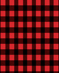 Classic Red Black Buffalo Check Squares Rug