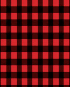 Classic Red Black Buffalo Check Squares Rug