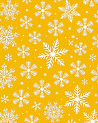 Golden Yellow Snowflake Cluster Rug