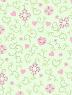 Sweet Hearts Pink Floral Vines Rug
