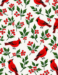 Red Cardinal Holly Berry Garden Rug