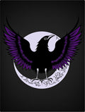 Black Crow With Purple Wings Crescent Rug