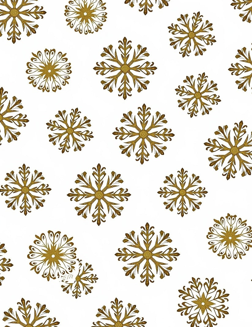Golden Snowflake All Over Rug