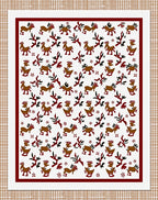 Whimsical Red Deer Woodland Animals Rug