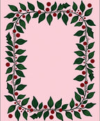 Evergreen Berry Vine Border Rug