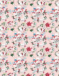 Whimsical Pink Floral Line Art Rug