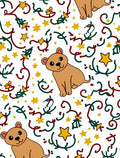 Whimsical Cubs And Swirling Stars Rug