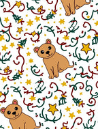 Whimsical Cubs And Swirling Stars Rug