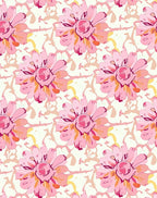 Vibrant Pink Watercolor Floral Rug
