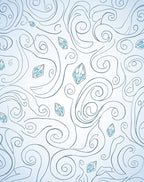Winter Sky Swirl Crystal Rug
