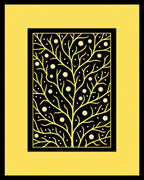 Golden Tree With White Dots Rug