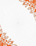 Vibrant Orange Floral Burst Rug
