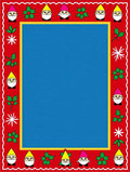 Red Gnome Holly Snowflake Border Rug
