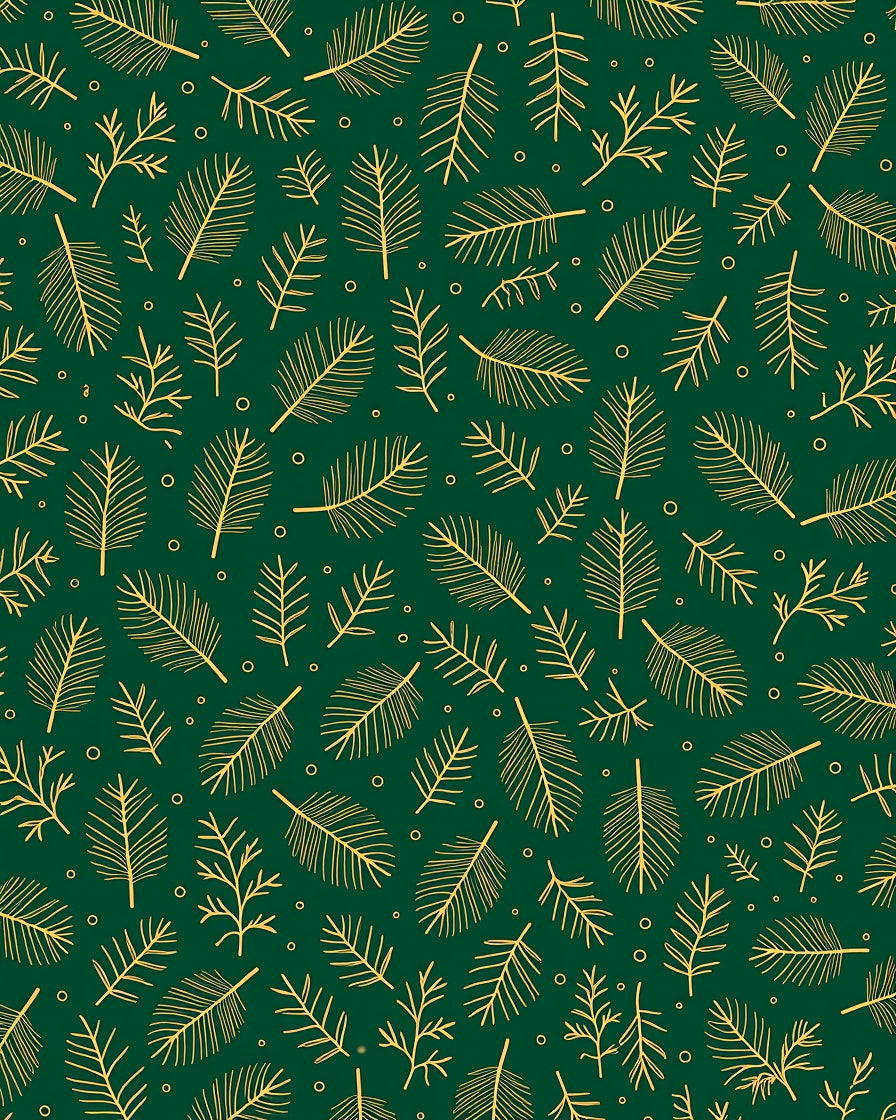 Emerald Green Pine Needle Botanical Rug