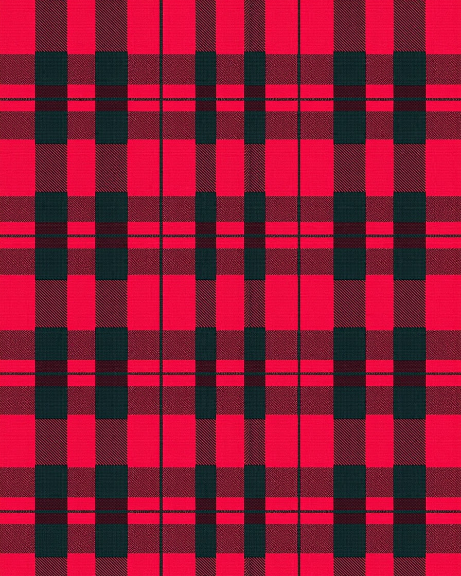 Crimson Green Buffalo Check Plaid Rug