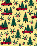 Red Truck Christmas Tree Garland Rug