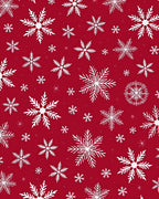 Crimson Snowfall Winter Flurry Rug