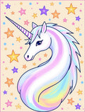 Pastel Unicorn Stars Swirl Rug