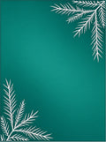 White Fern Sprigs Teal Rug