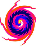 Vibrant Neon Swirl Galaxy Rug