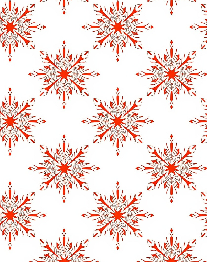 Vibrant Red Starburst Medallion Repeat Rug