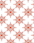 Vibrant Red Starburst Medallion Repeat Rug