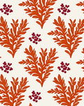 Orange Coral Berry Cluster Rug
