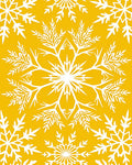 Golden Snowflake Radiance Rug