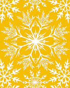 Golden Snowflake Radiance Rug