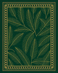 Emerald Feather Outline Border Rug