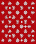 Classic White Snowflake Festive Red Rug