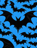 Black Bats Against Bright Blue Sky Rug
