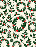 Holiday Holly Wreath Arrangement Rug