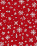 Crimson Red Snowflake Scatter Rug